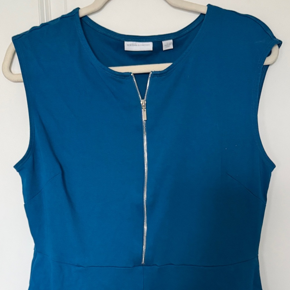New York & Company Blue Sleeveless Dress - Picture 4 of 8